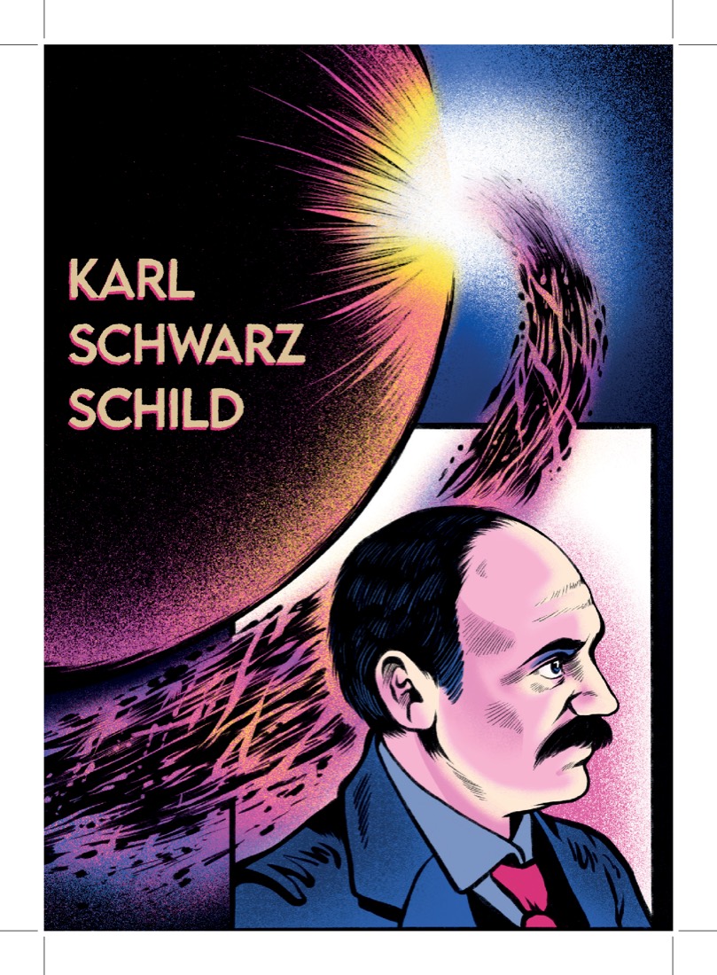 Portrait of Karl Schwarzschild, art by Giorgina Walther